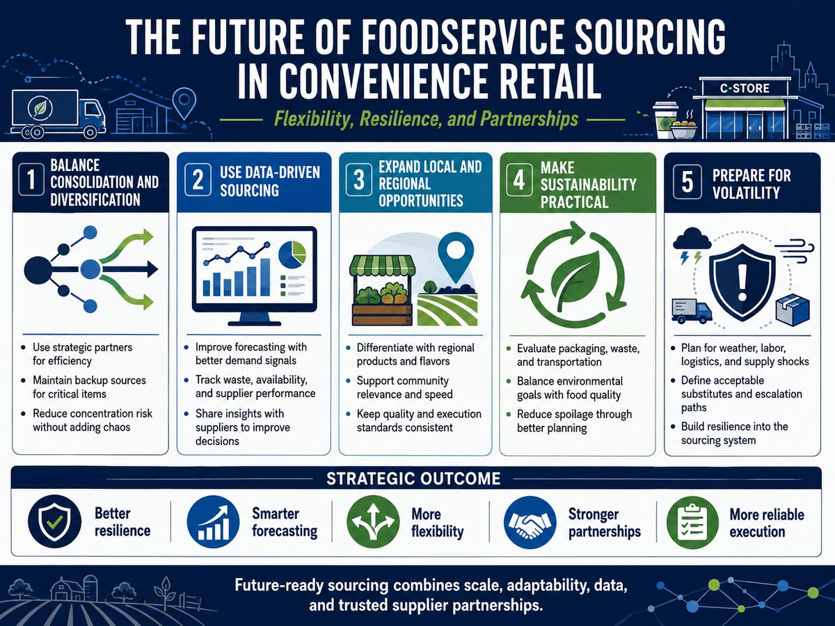 Infographic providing information on retail sourcing.