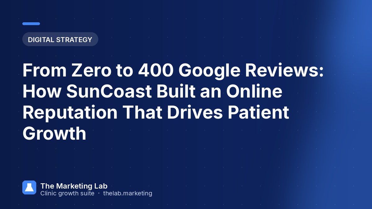 Zero to 400 Google Reviews: SunCoast's Reputation Playbook