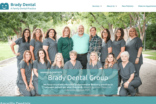 Amarillo Website Design - Brady Dental