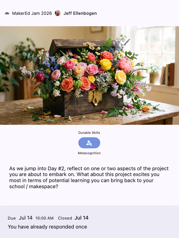 Unrulr Prompt Shared at MakerEd Jam