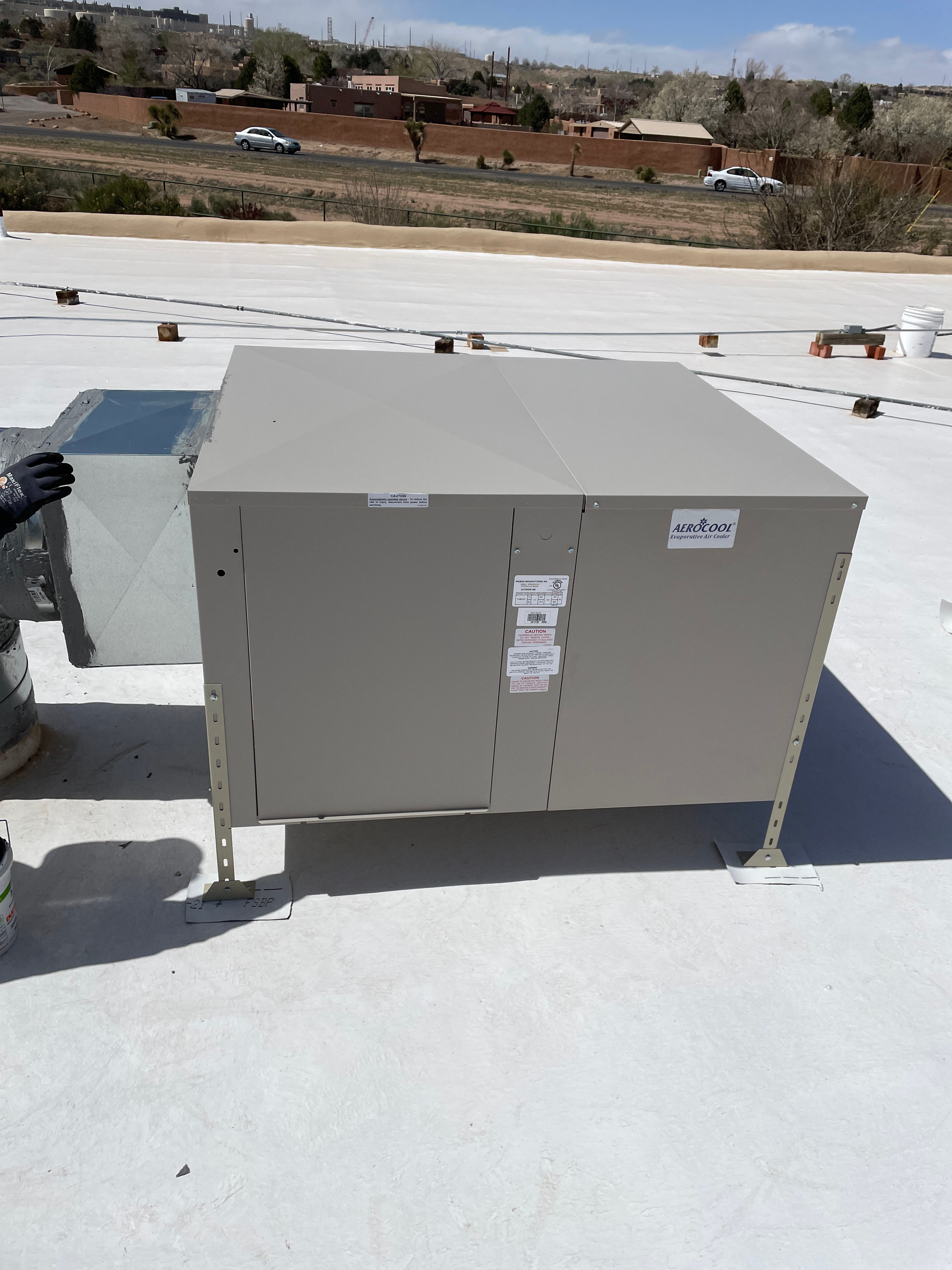 Evaporative cooler installation by MGP Mechanical in Albuquerque