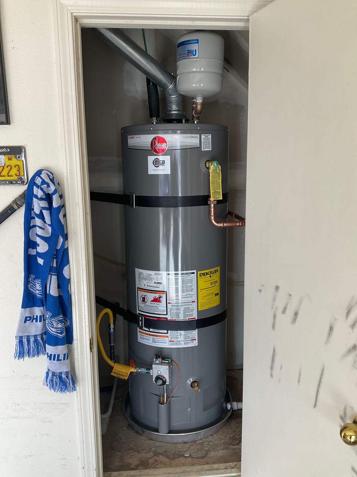 Rheem Professional water heater installed by MGP Mechanical in Albuquerque