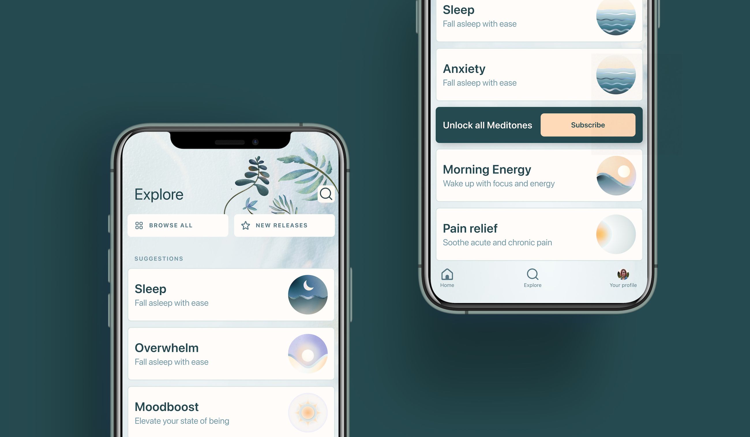 Restful App Meditation Music Brand & Icons | Jo ChunYan