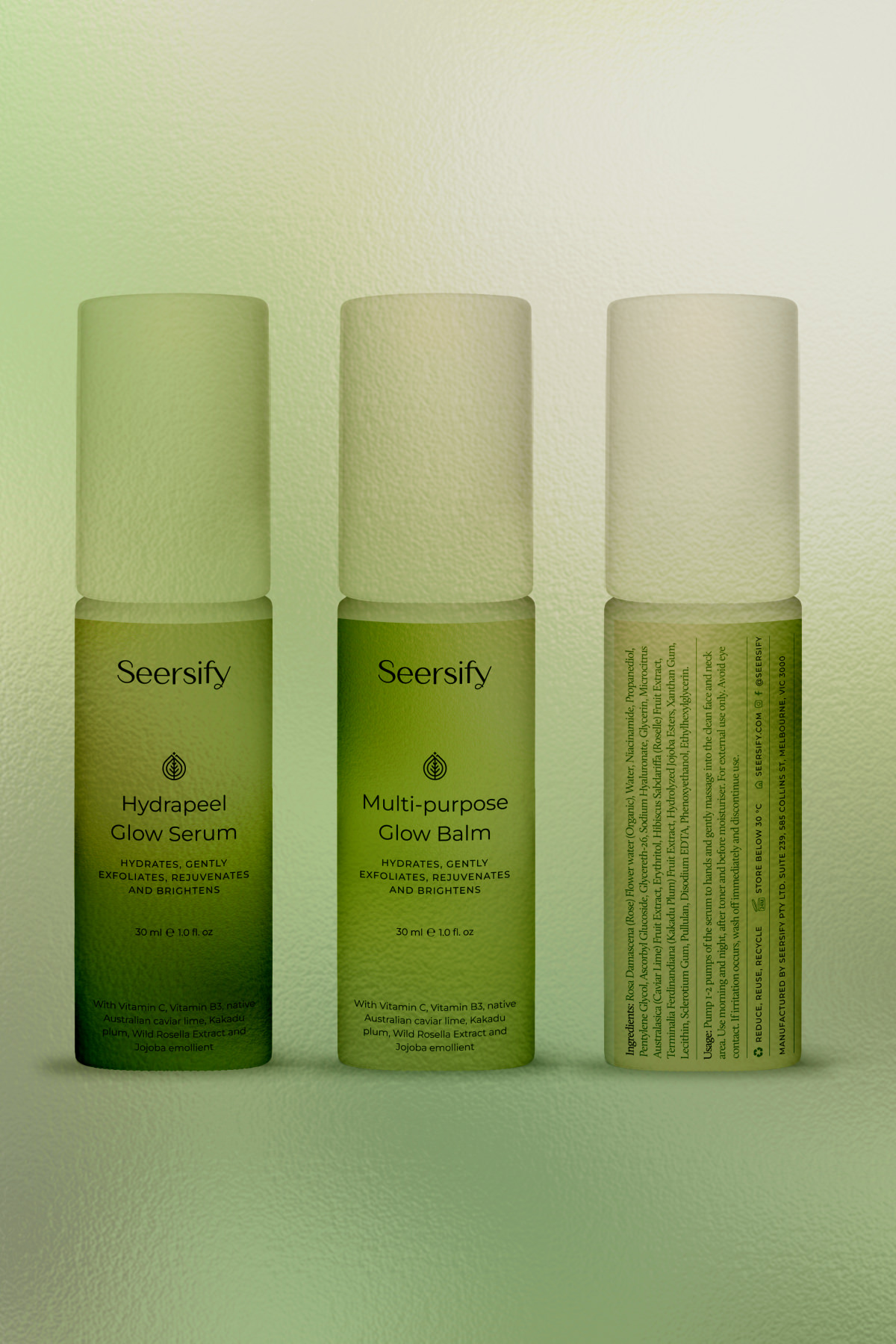 Bold skincare bottles packaging design for Seersify cosmetic products designed by Jo ChunYan