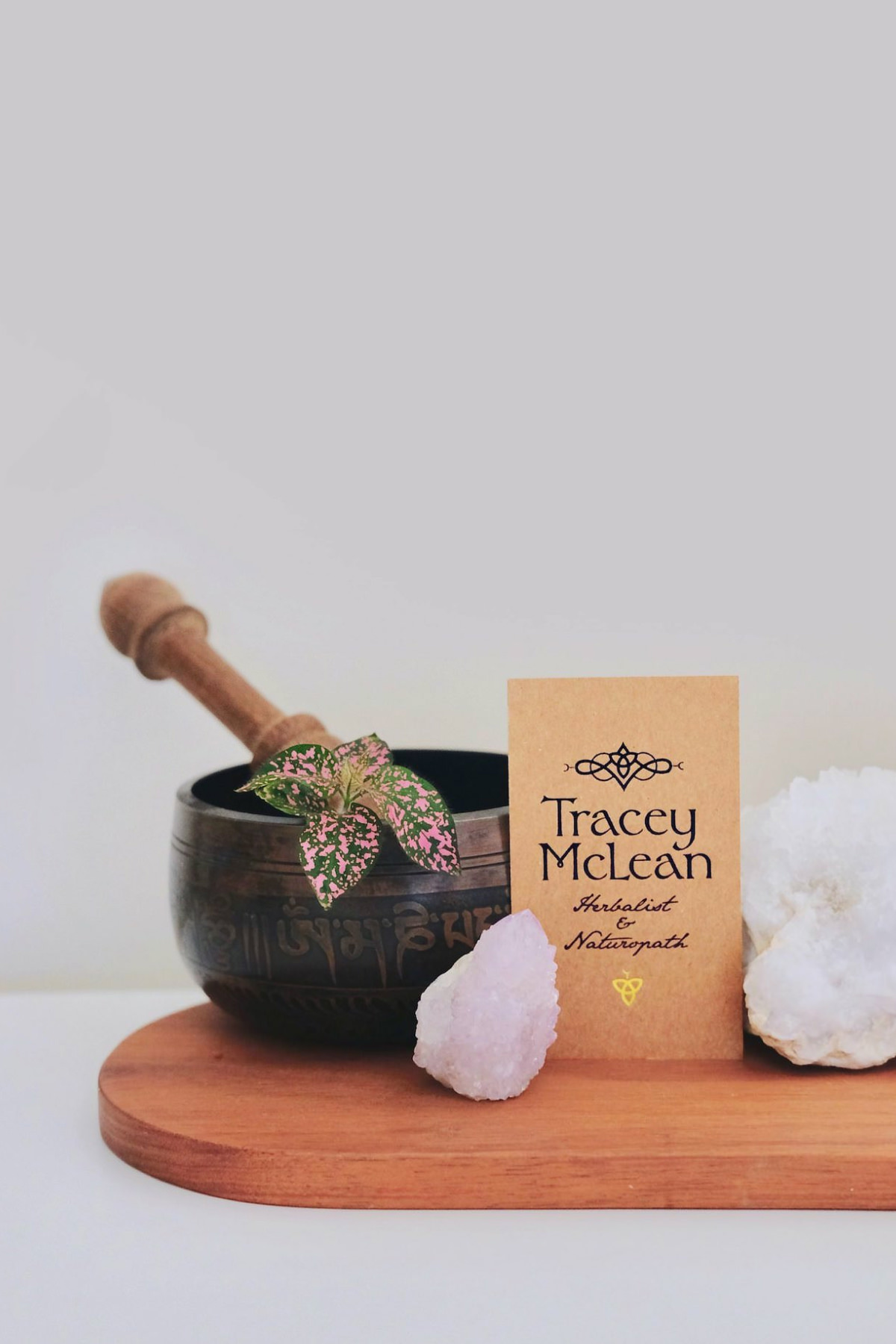 Business card embossed design for a witch, naturopath and herbalist branding by Jo ChunYan