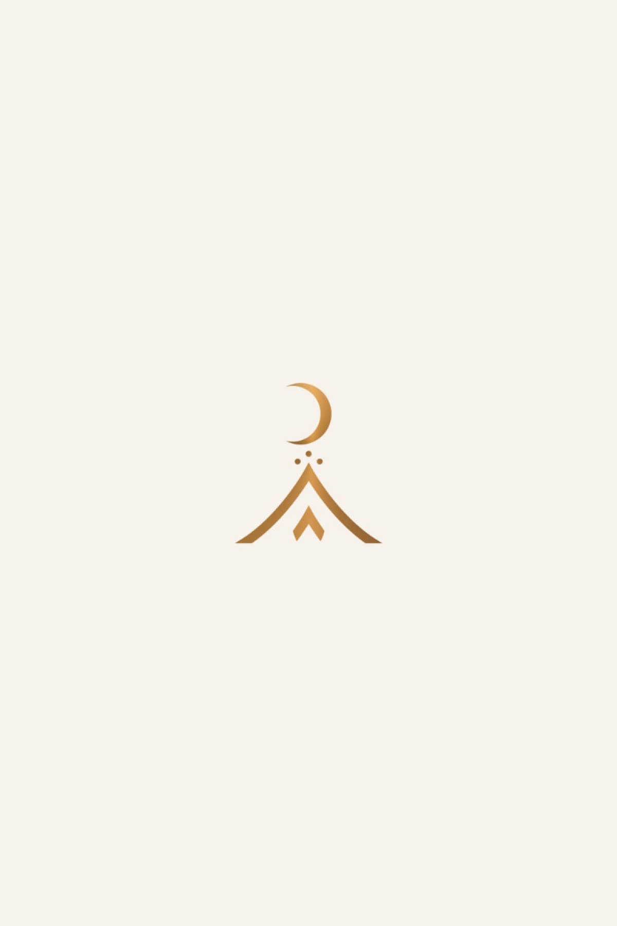 Gold, home icon for a witch, naturopath and herbalist branding by Jo ChunYan
