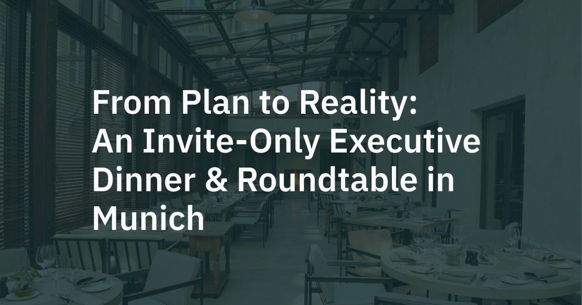 Executive Dinner & Roundtable, Munich — Pelico event banner
