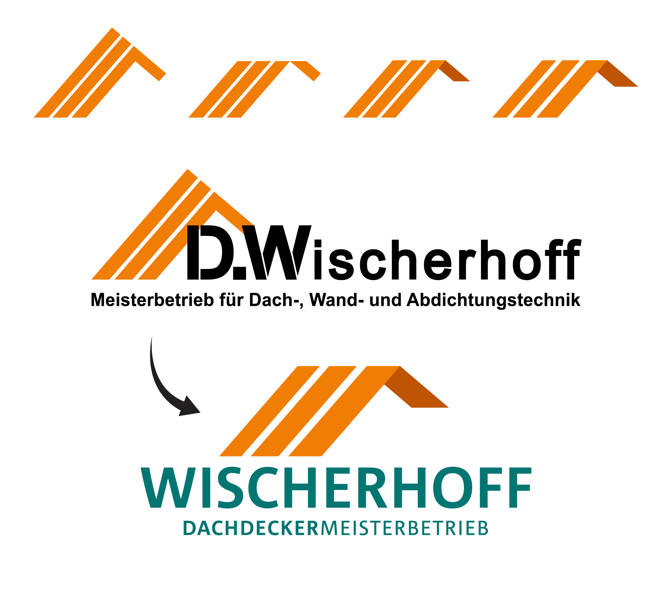 Entwicklung vom alten D. Wischerhoff-Logo zum neuen Wischerhoff-Logo