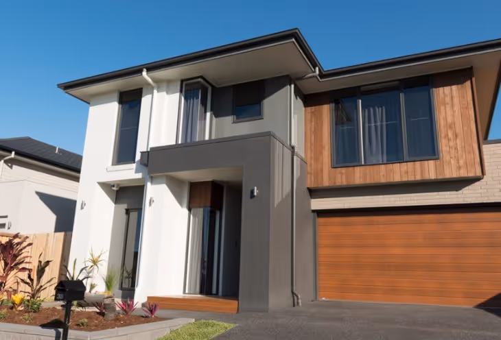 House with sliding windows and doors