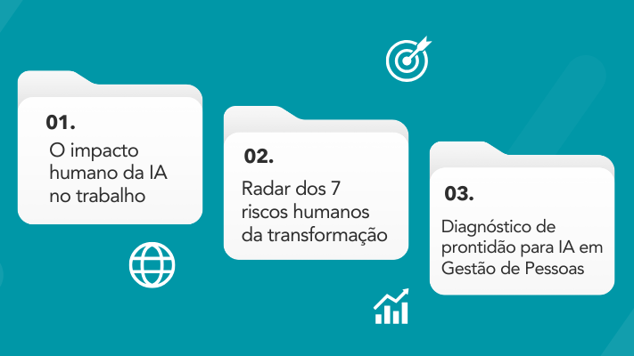 Capa do guia prático de transformação de dados em ações, com a descrição para RH analisar, priorizar e agir com assertividade, ao lado do logo pinpeople.
