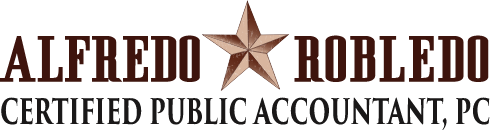Afredo Robledo logo in red