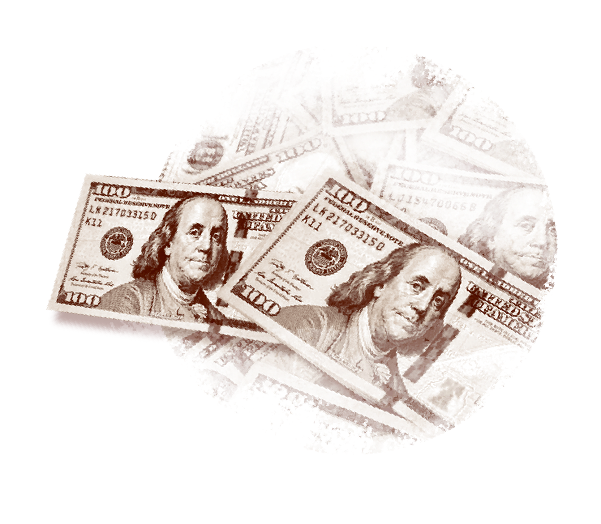 image of a stack of $100 bills