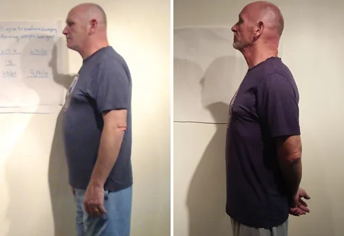 John before and after, 40 lb down with UTG Personal Training in Westwood NJ