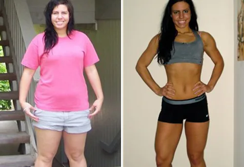 Before and after women's fat loss and lean muscle gain with UTG Personal Training in Westwood NJ