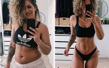 Before and after women's fat loss and body recomposition, UTG Personal Training in Westwood NJ