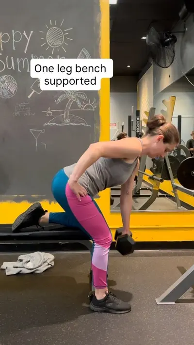 Client performing a single-leg Romanian deadlift with a UTG personal trainer in Westwood NJ