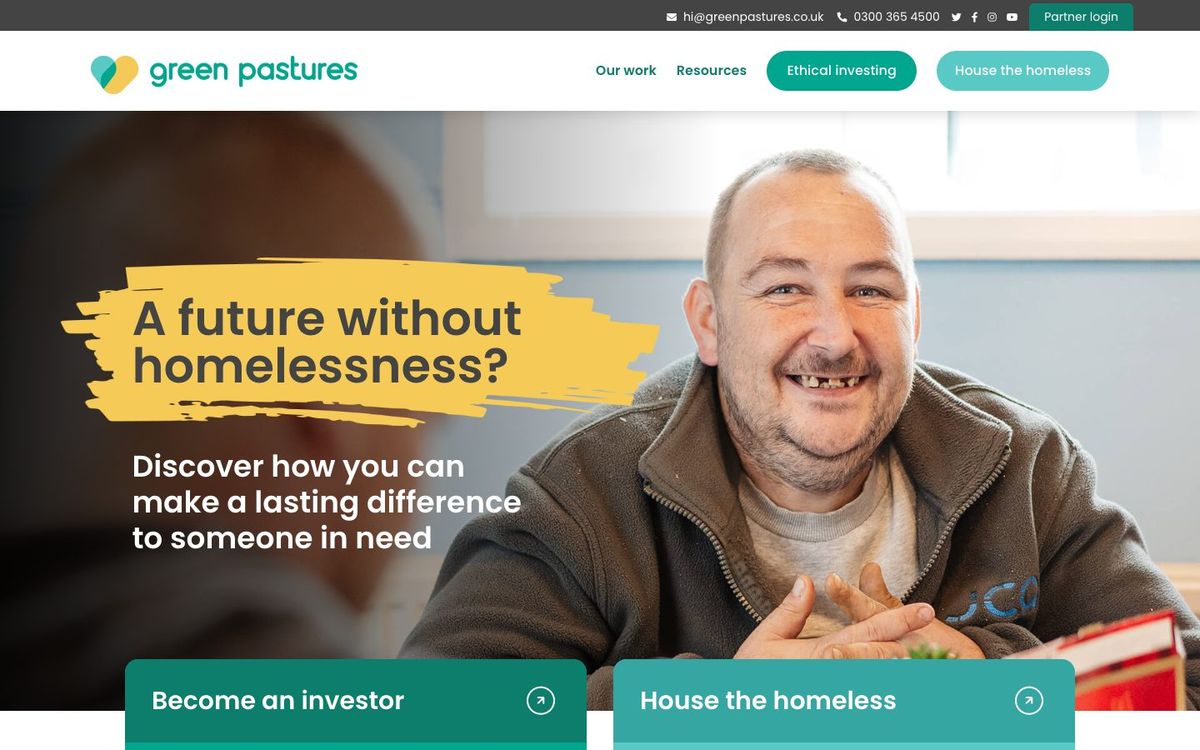 Green Pastures website homepage