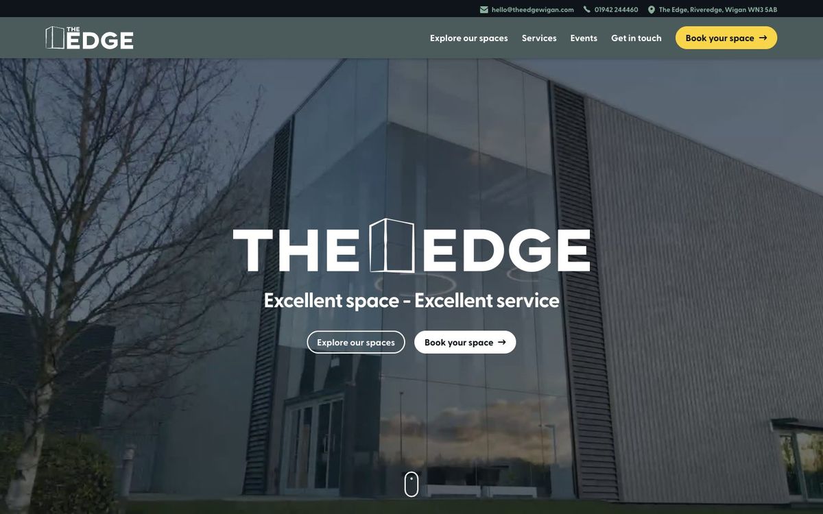 The Edge Wigan website homepage