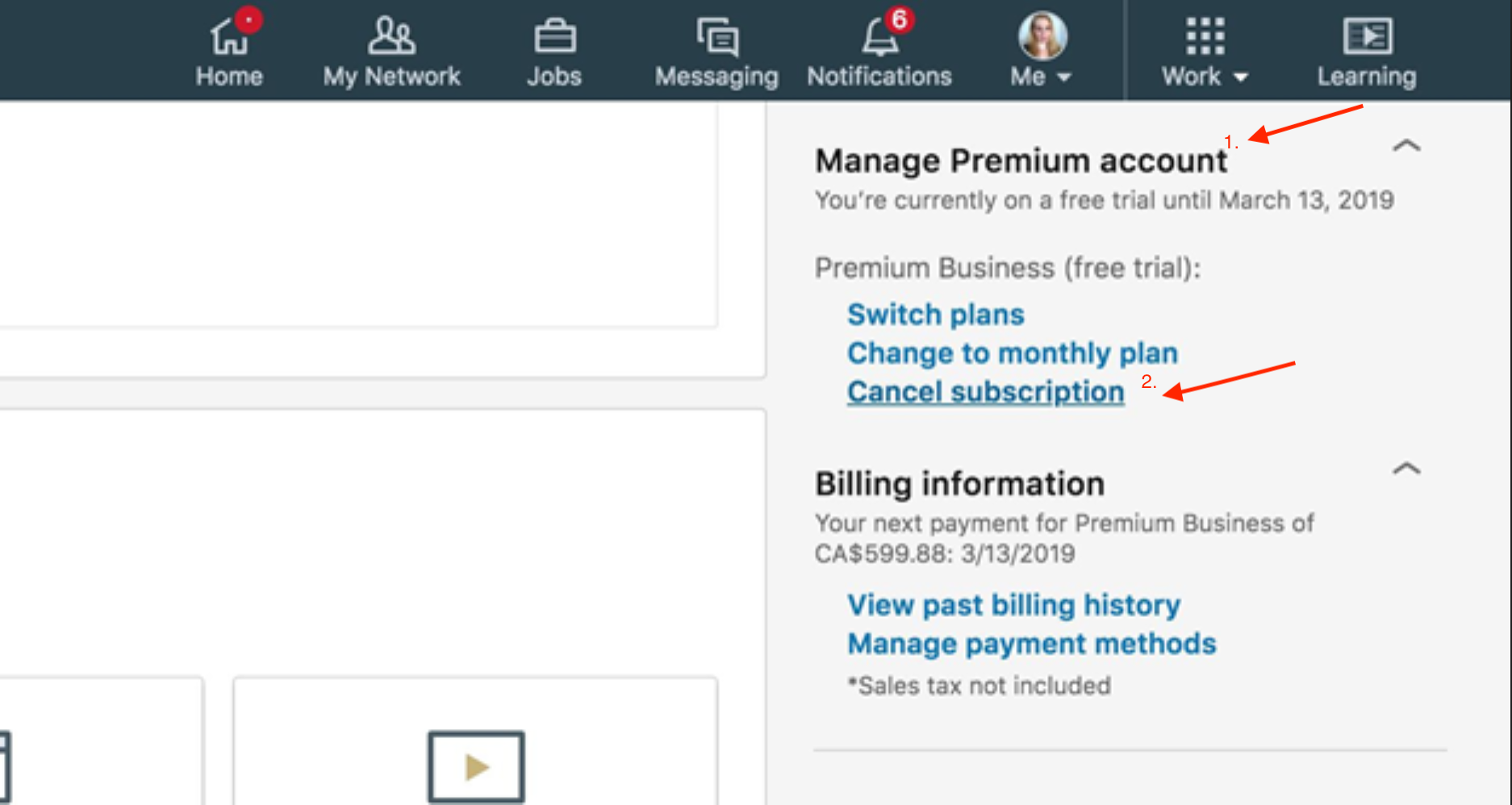 Manage premium linkedin account