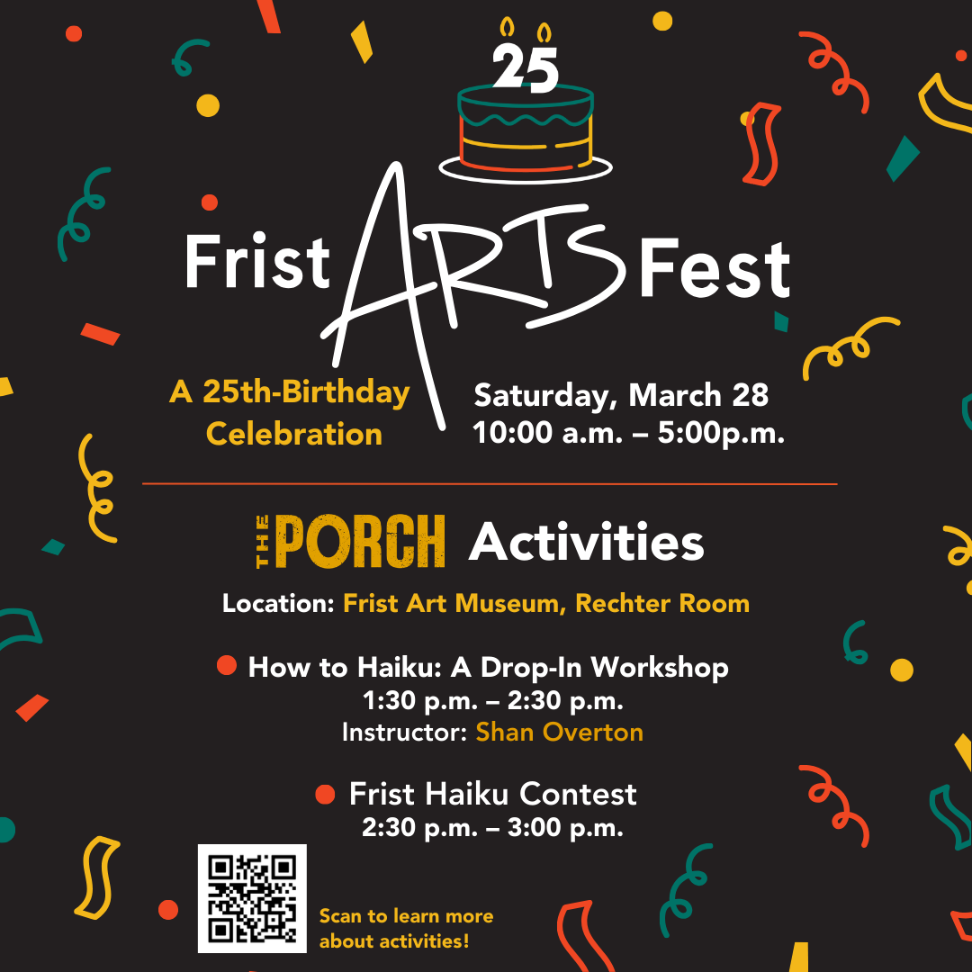 Birthday cake against dark background and yellow text