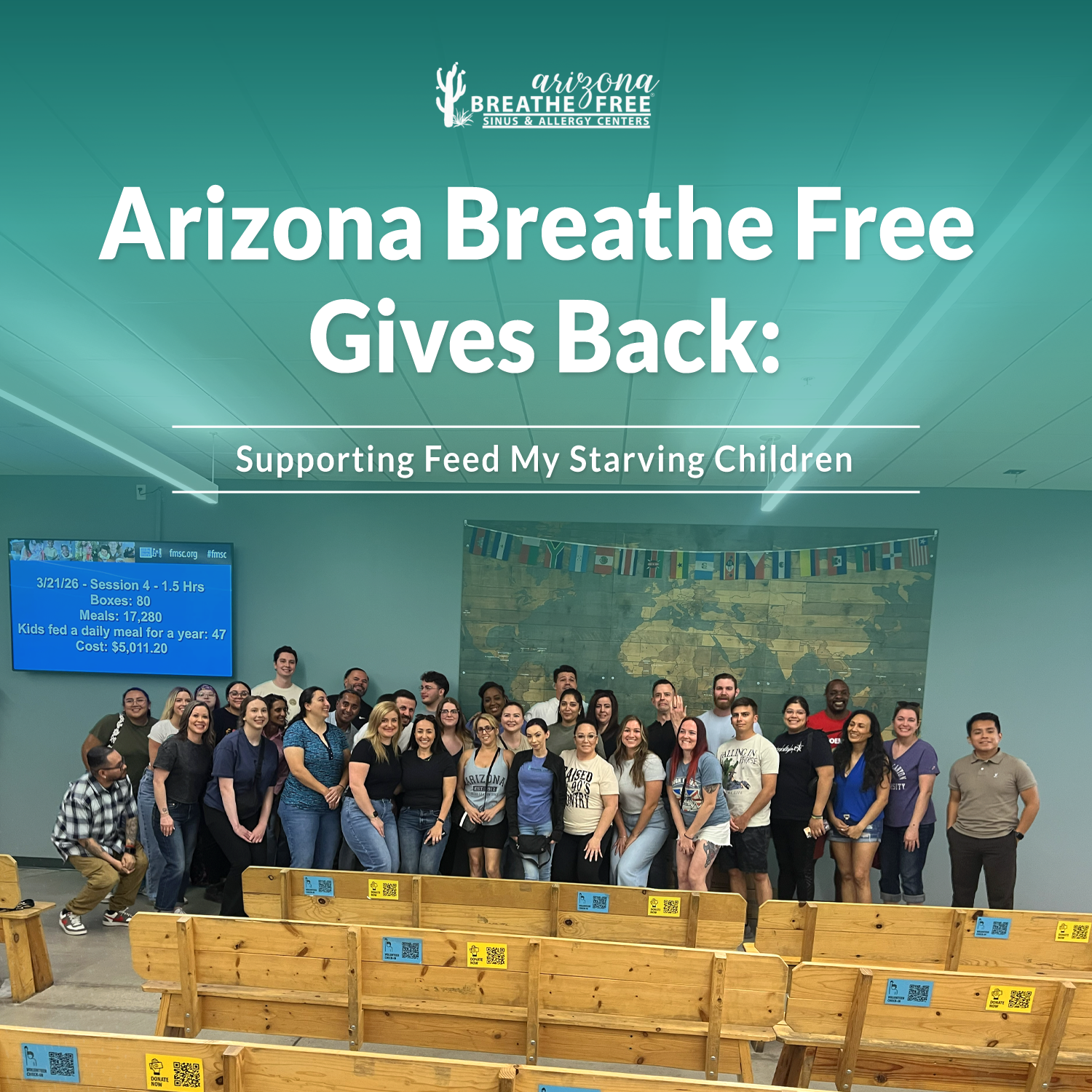 Arizona Breathe Free Gives Back: Supporting Feed My Starving Children