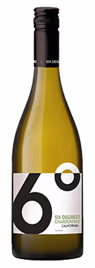 Bottle of 6 Degrees Cellar Chardonnay from the front