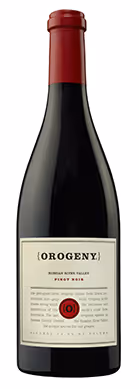 Orogeny wine brand Pinot Noir bottle and label front view