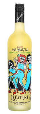 Front view of the Classic Margarita cocktail bottle from La Catrina craft cocktail line