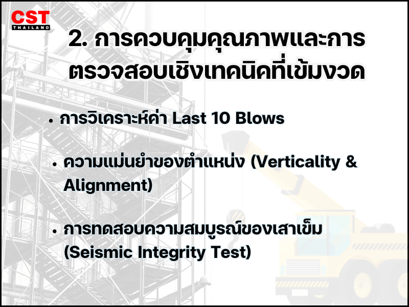 2. การควบคุมคุณภาพและการตรวจสอบเชิงเทคนิคที่เข้มงวด