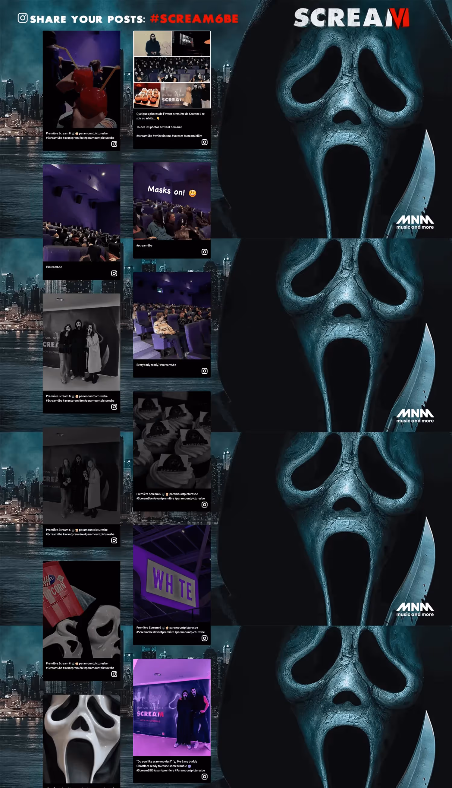 scream VI cinema screen social media wall full wall screenshot