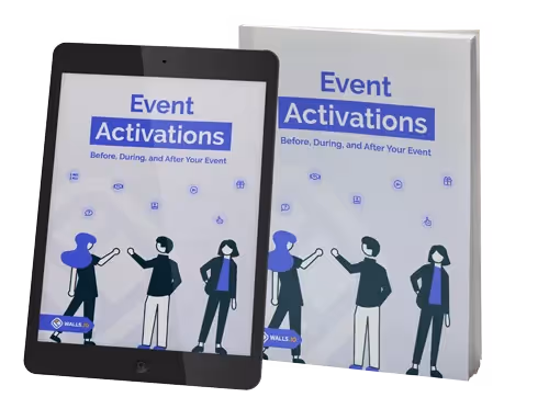 the cover of an ebook titles Event activations before, during, and after your event 