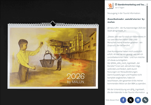 post example from the ingolstadt social media newsroom