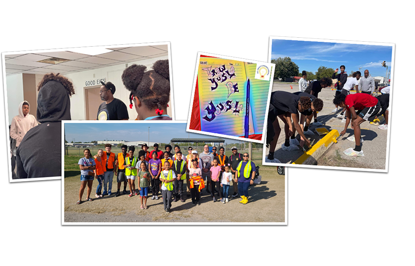 Assortment of images showing A B U participants and activities