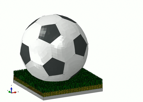 Simulating artificial turf
