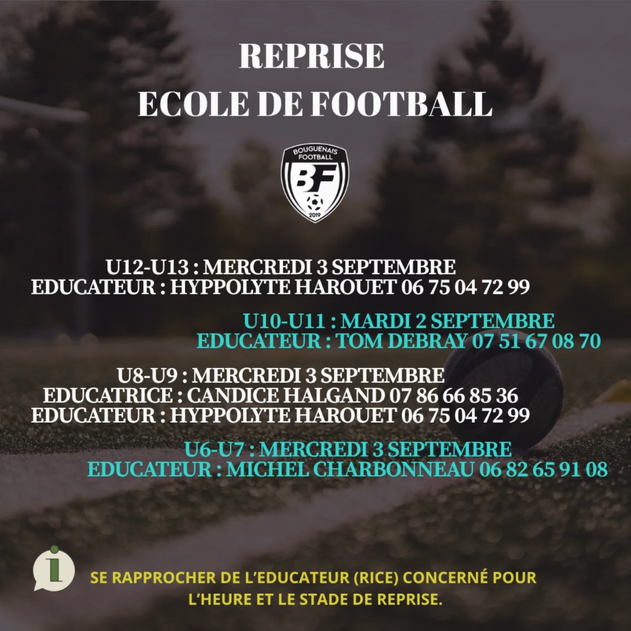 ⚽ Reprise de l’École de Football – Saison 2025/2026