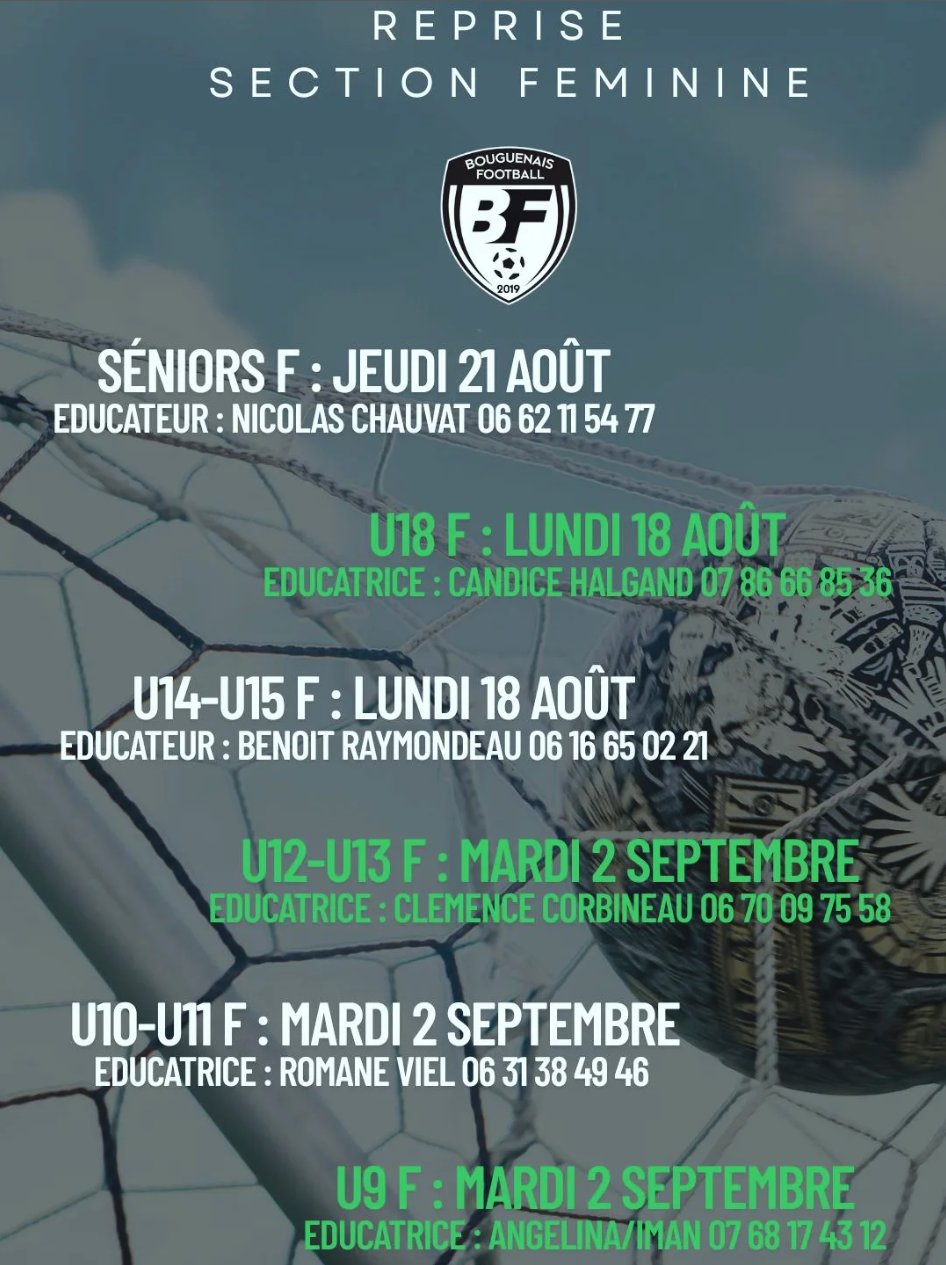 👟 Reprise de la Section Féminine – Saison 2025/2026