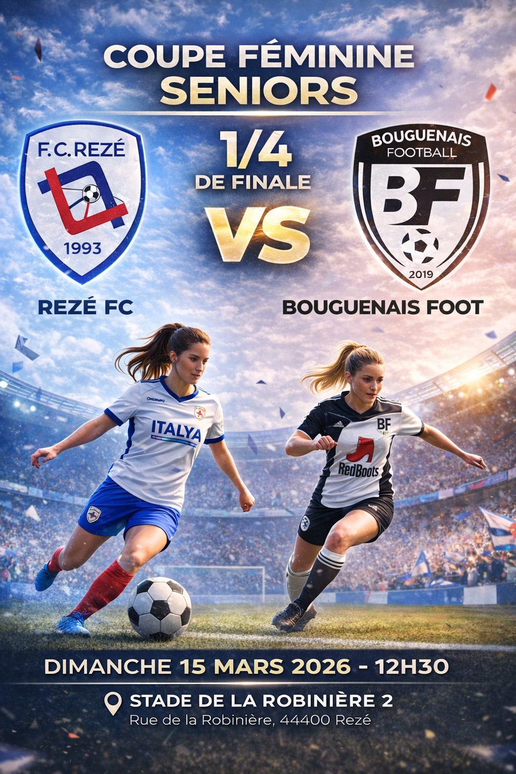 ⚽ Coupe Féminine Seniors – 1/4 de Finale
