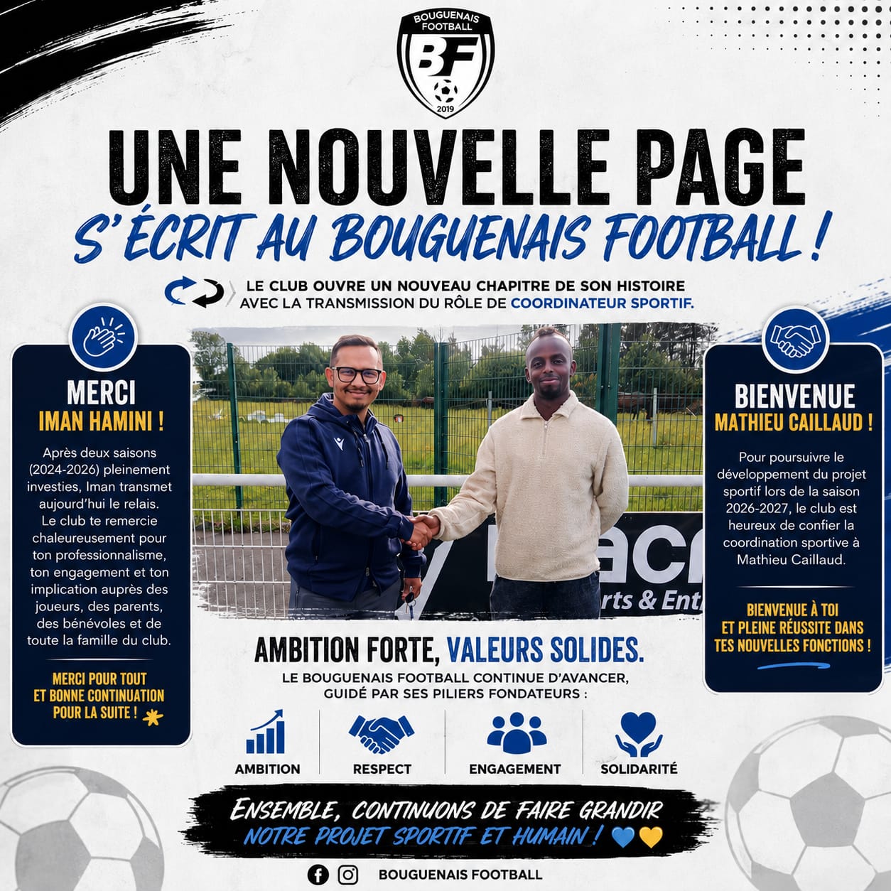⚫⚪ UNE NOUVELLE PAGE S’ÉCRIT AU BOUGUENAIS FOOTBALL ⚪⚫