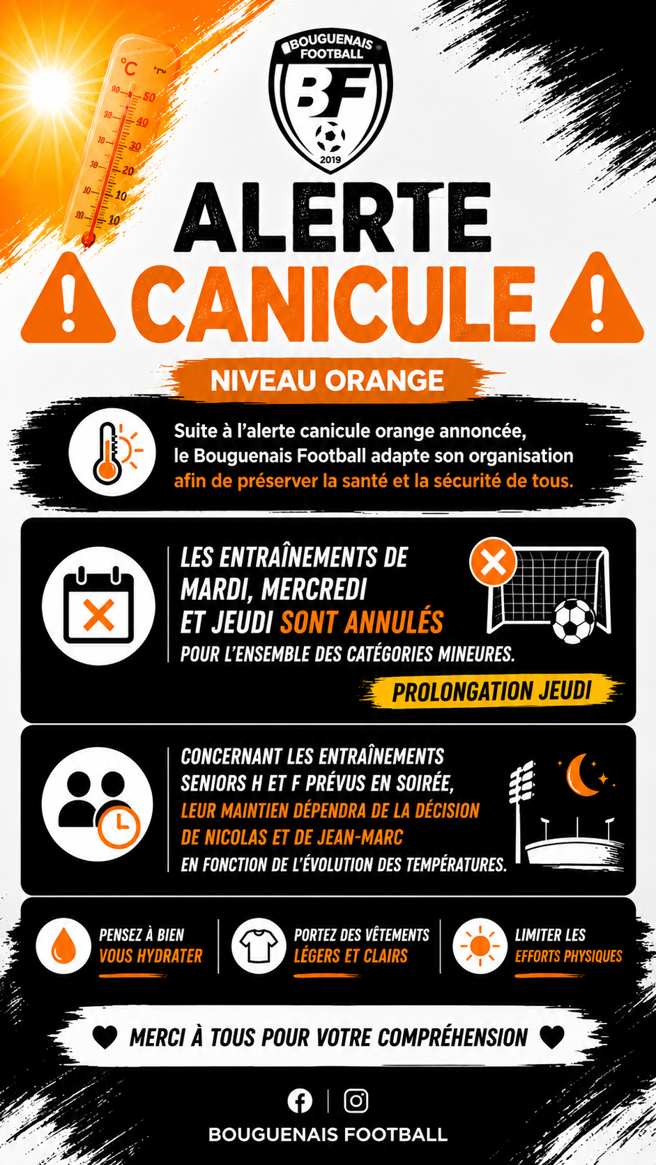 Prolongation Jeudi ! ⚠️ ALERTE CANICULE — NIVEAU ORANGE ⚠️