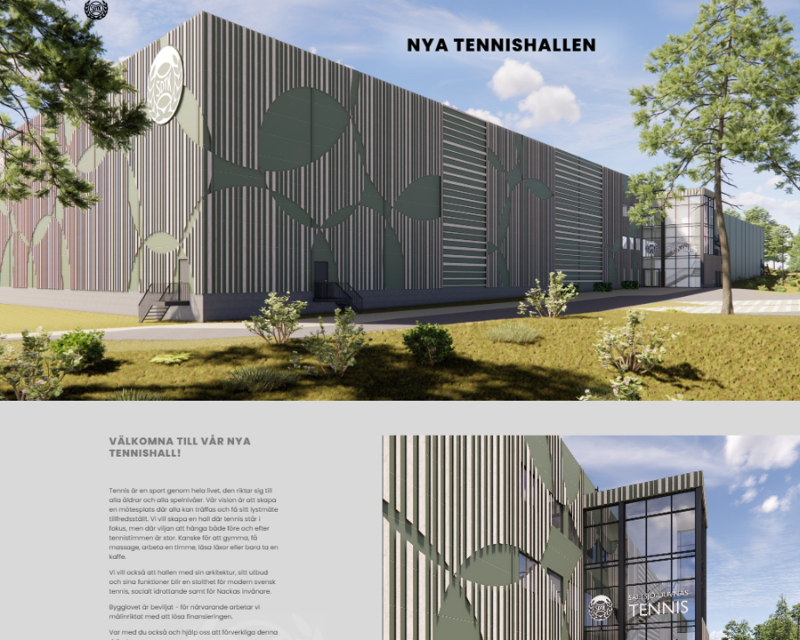 Ny hemsida för hallbygget