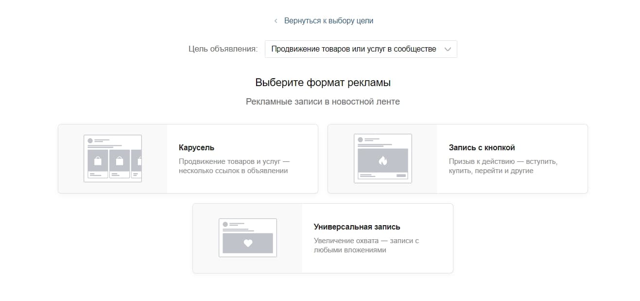 Варианты форматов для рекламы
