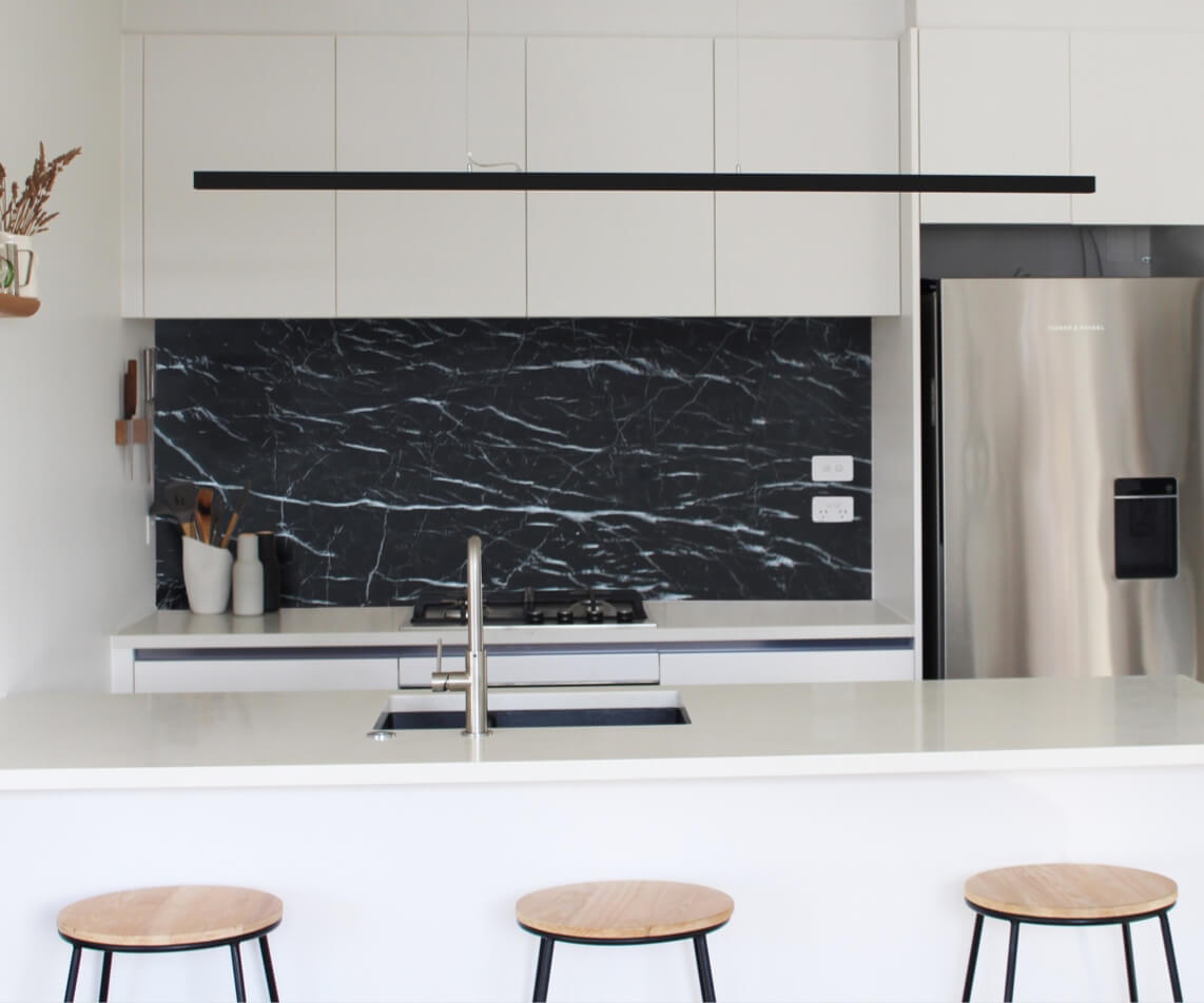 DesignerSplash Marble White/Black