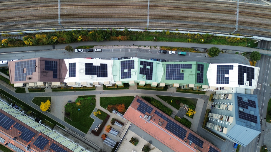 One of the solar cell installations for Stena Fastigheter. Photo: SBP