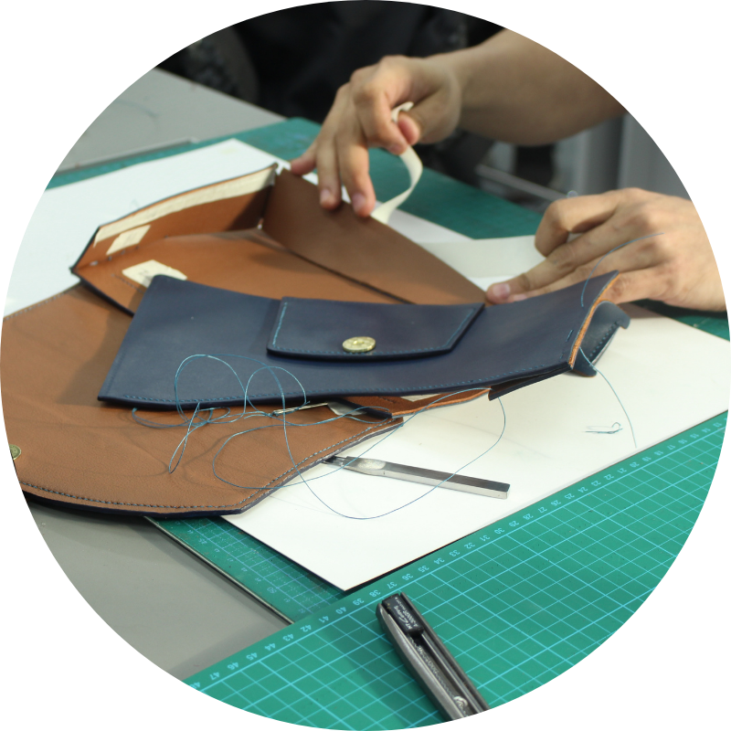 woman refine's a men's shoe