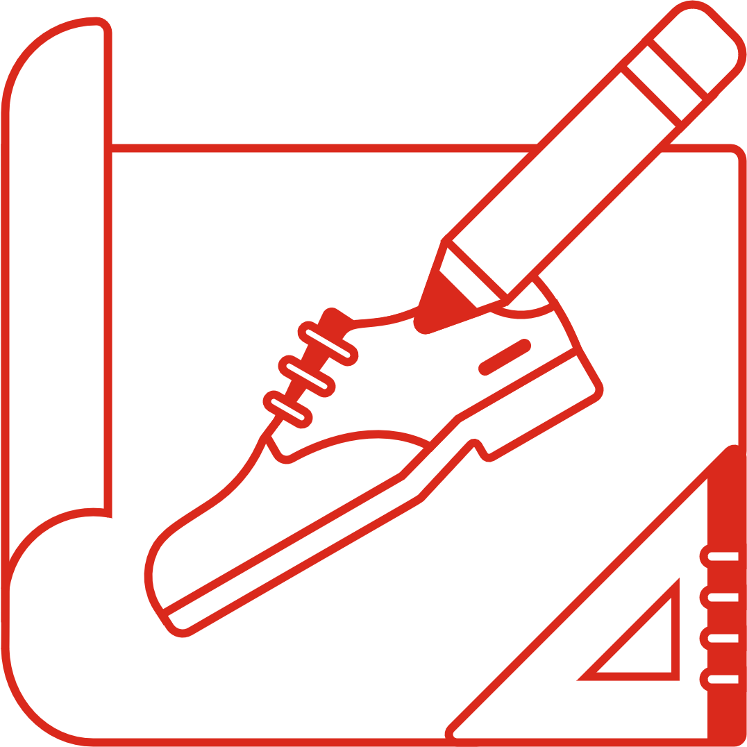 An illustration of heels being digitally designed