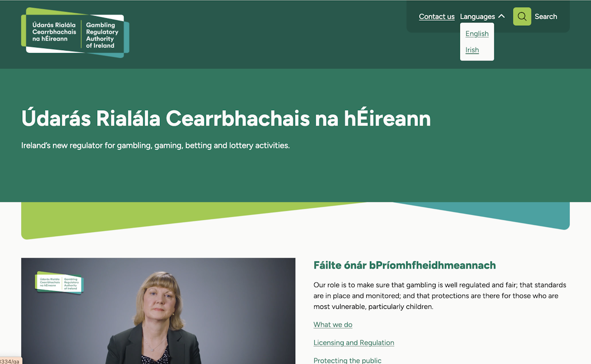 Irish Language Gambline Regulation