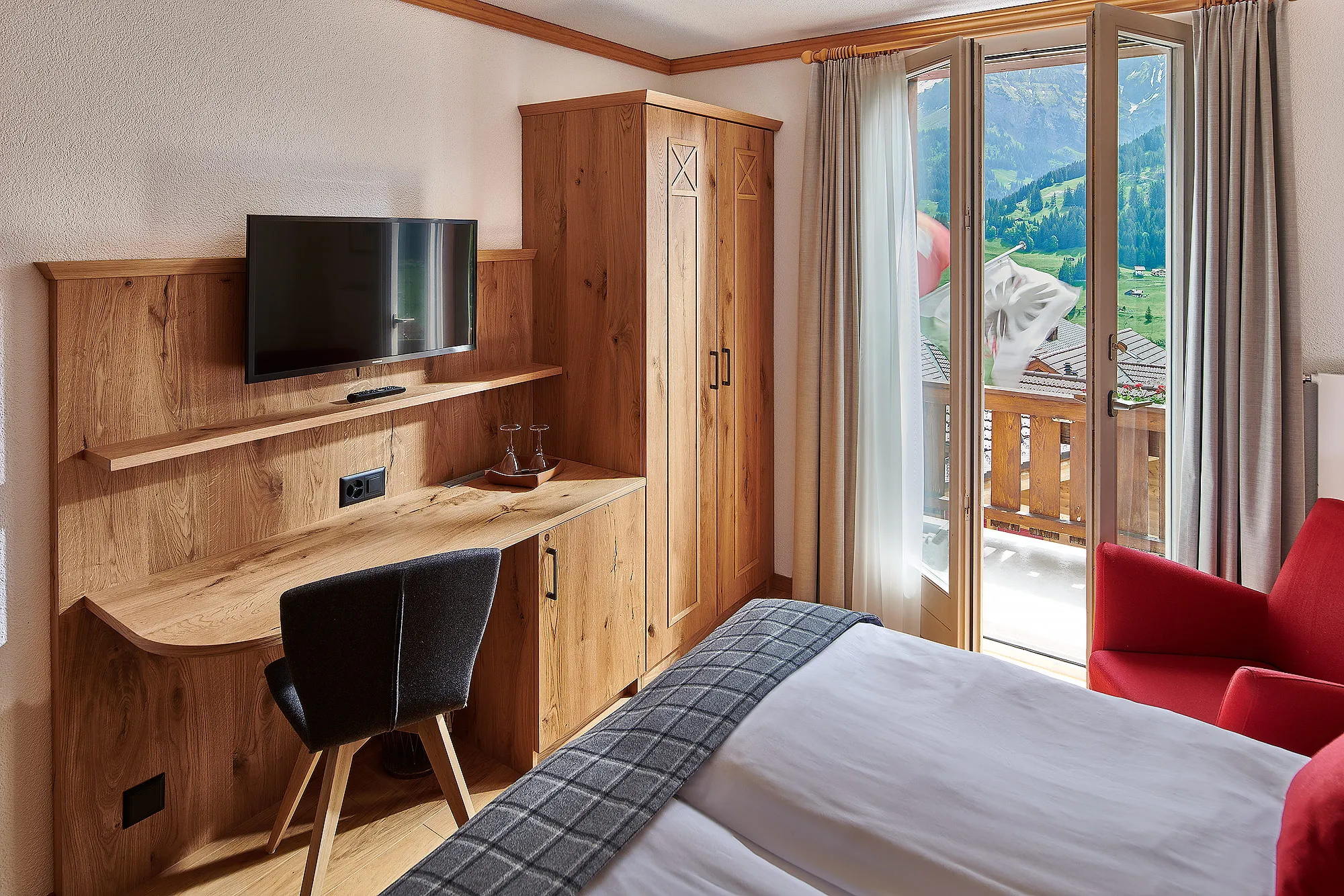 doppelzimmer süd im Hotel Bristol in Adelboden