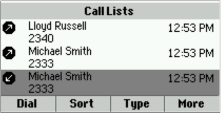 Calls List