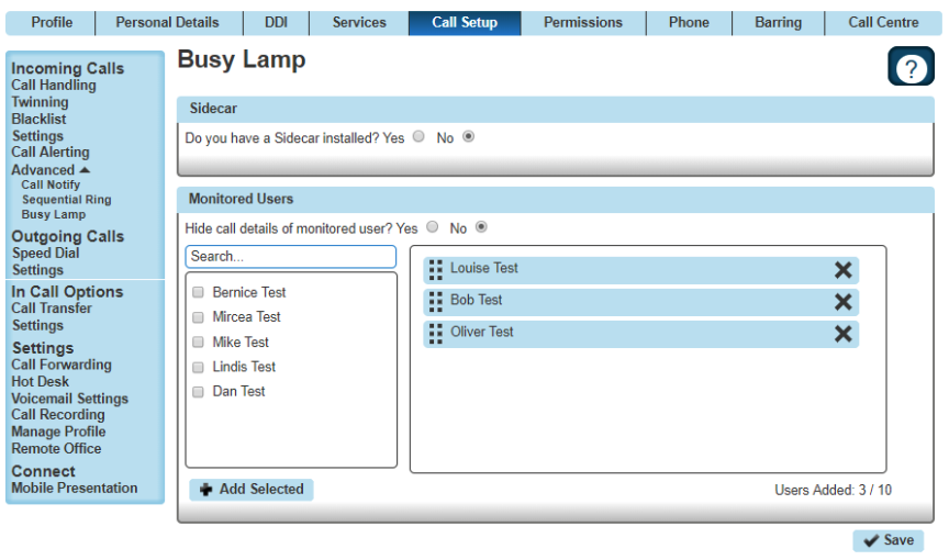 Remove Busy Lamp