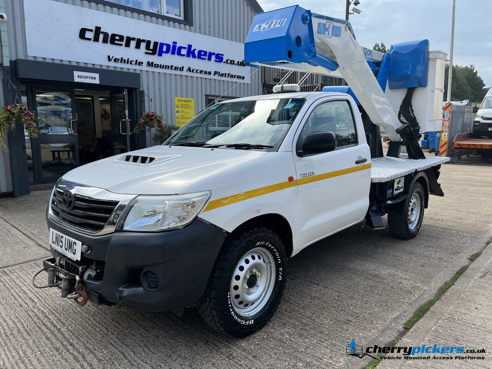 Cherry picker pickup truck by Avon Forest Autos